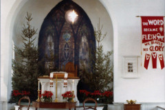 Church Sanctuary at Christmas Season
